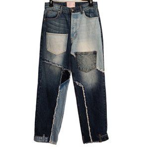 Revice womens patch straight leg button fly pants. 27